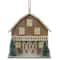 4" Battery Operated Lighted Rustic House with Trees Christmas Ornament